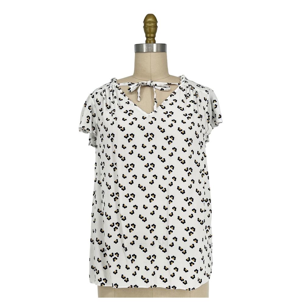 Boden Angelica Top Womens sz UK 10 US 6 Ruffle Tie Neck Blouse - Picture 7 of 16